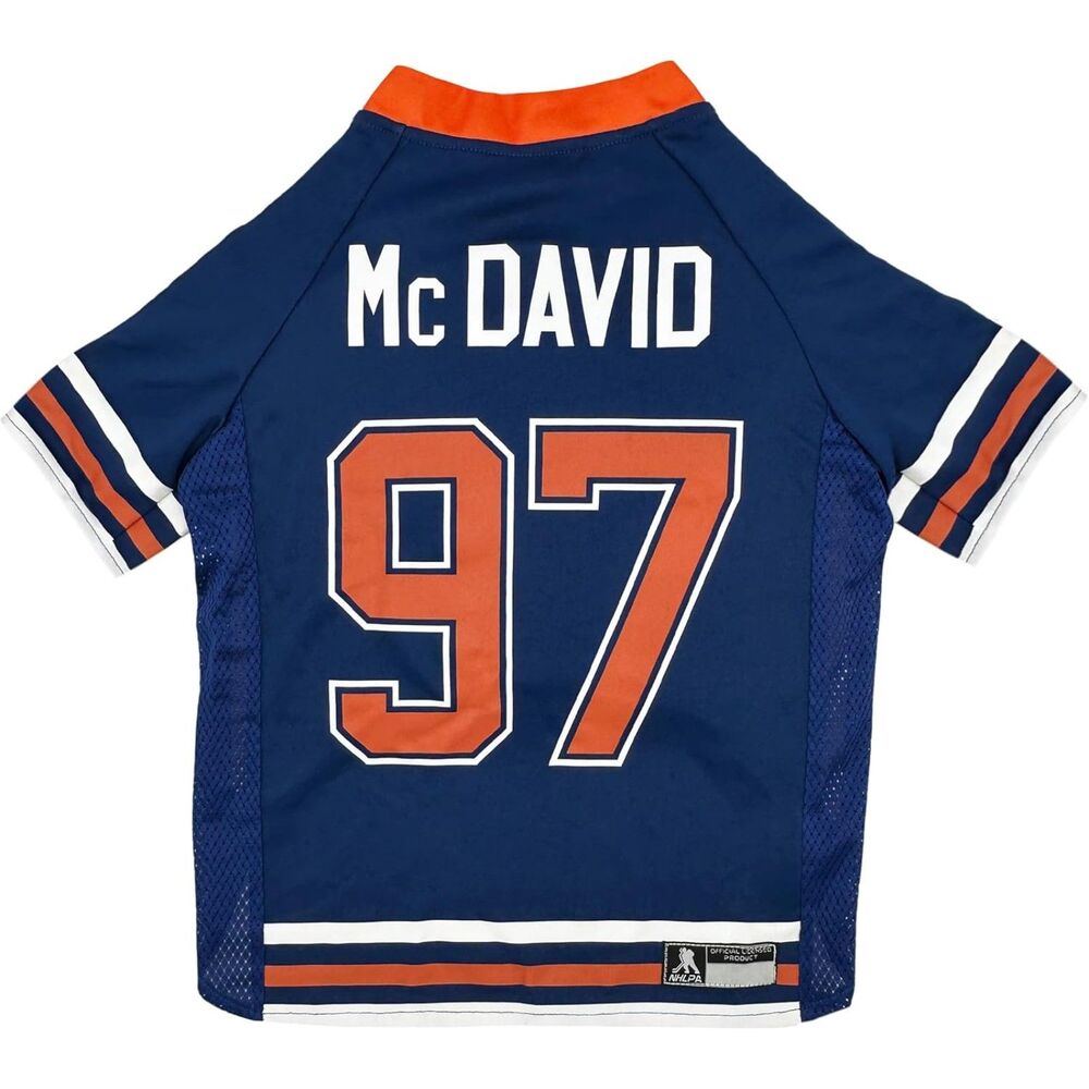 Pets First NHLPA Connor McDavid Mesh Dog Jersey, SIZE XL, 20B-170PET001